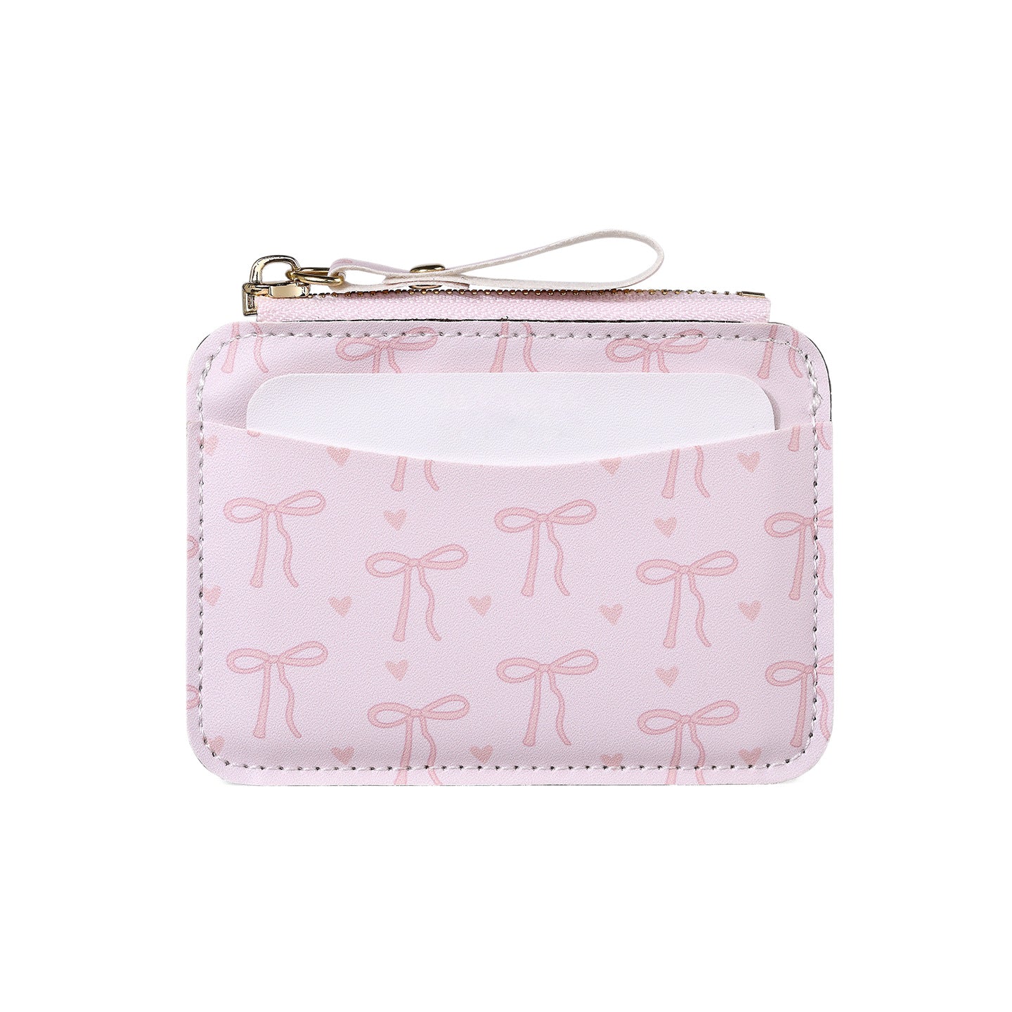 Cute Bow Pattern Mini Wallet for Women, Compact Card Holder with Multiple Slots, Stylish Daily Accessory