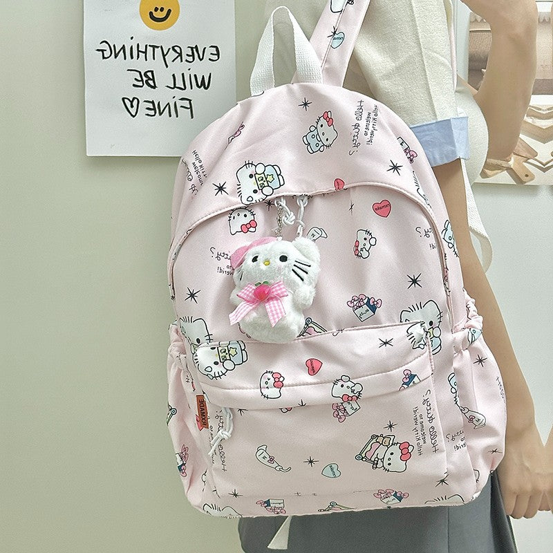 Women Backpack Cute Hello Kitty Cartoon Backpack Children Student School Bag