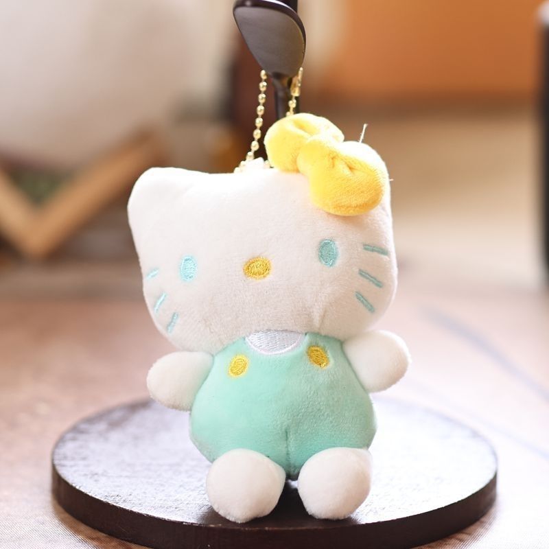 Cartoon KT Doll Keychain Small Pendant Cute Girls Schoolbag Hanging Plush Toy Small Gift