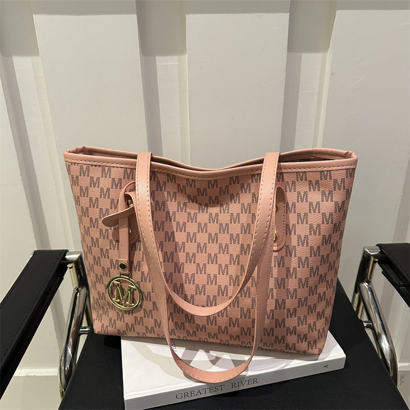 New Fashion Tote Bag Women's Large Capacity Shoulder Bag Fashion Letters Printed Commuter Handbag