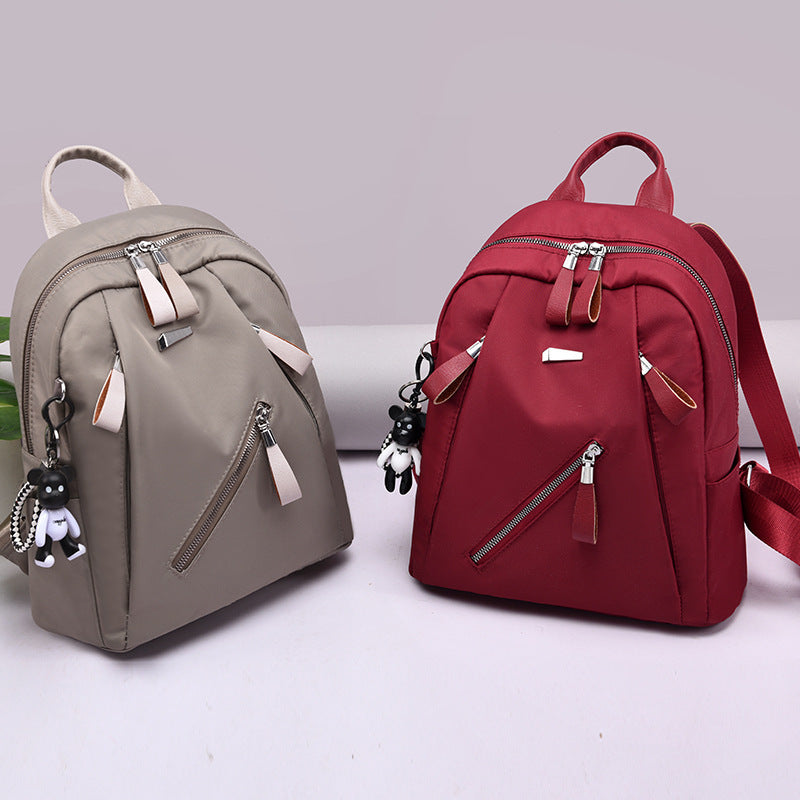Backpack Men's and Women's Fashion Street Trend Oxford Cloth Middle School Student Schoolbag Backpack