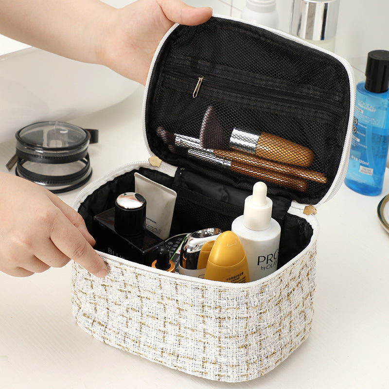 Women's Portable Large Capacity Cosmetic Bag Travel Toiletry Storage Artifact Simple Fashion Good-looking Multifunction Storage Bag