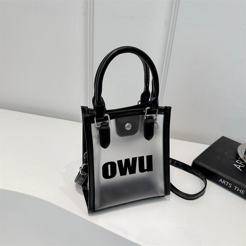 Transparent Bag for Women New Jelly Bag Summer Fashion Portable Shoulder Messenger Bag