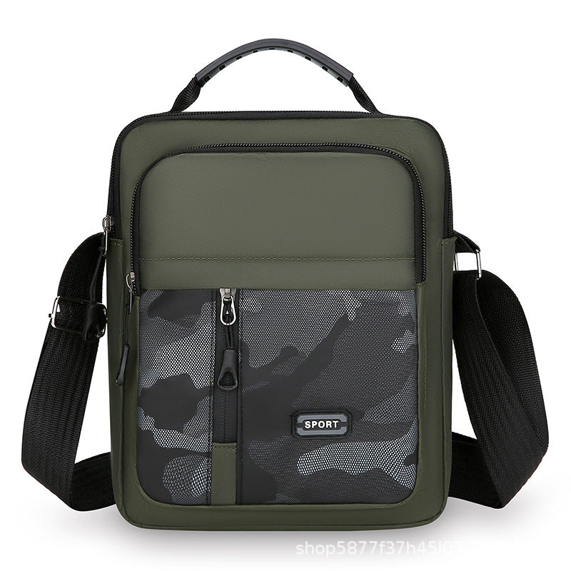 New Multifunctional Men's Bag Korean Style Minimalism Outdoor One Shoulder Messenger Bag Trendy Men's Large Capacity Shoulder Bag