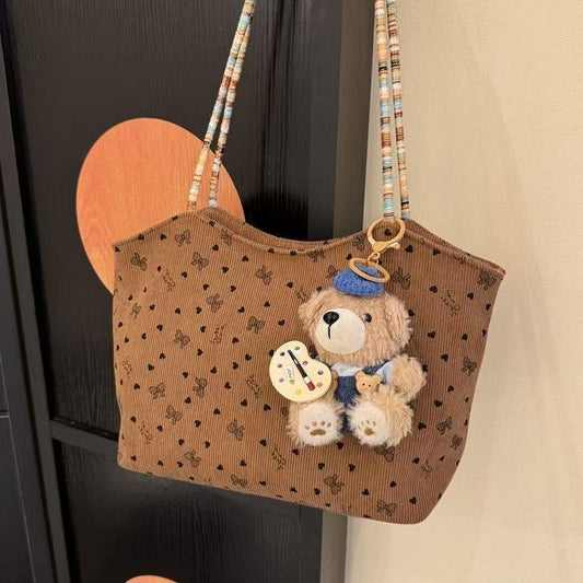 Large Capacity Women's Bag New Popular Polka Dot Fashion All-Match Tote Messenger Bag