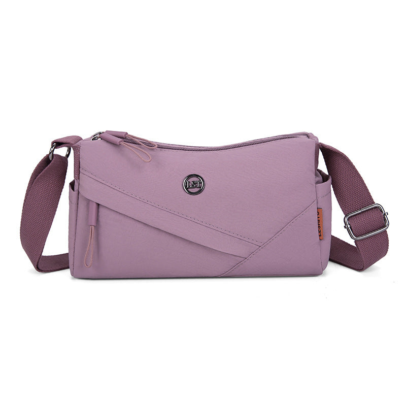 Stylish Oxford Fabric Crossbody Bag with Zipper Closure and Multiple Pockets for Daily Use