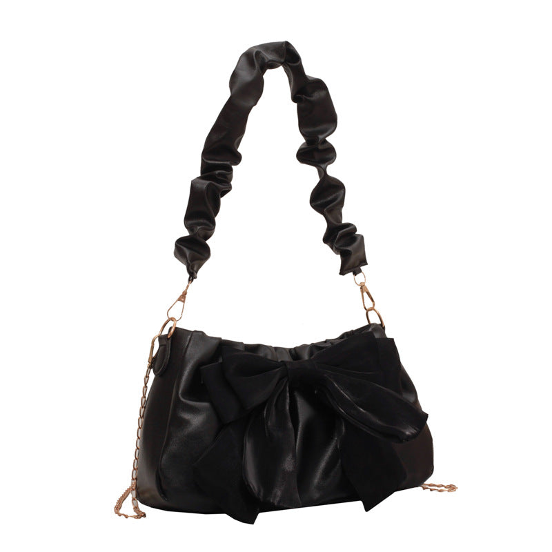 This Year's Popular Small Bag Women's New Fashion Casual Chain Crossbody Cute Bow Shoulder Underarm Bag