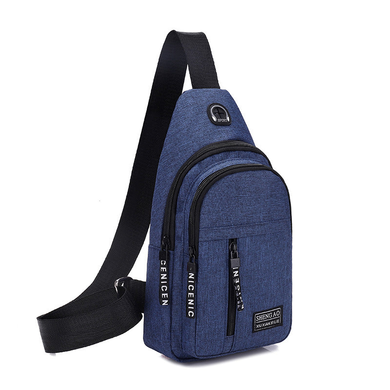 Stylish Men's Crossbody Bag with USB Charging Port, Fashionable Streetwear Design for Daily Use