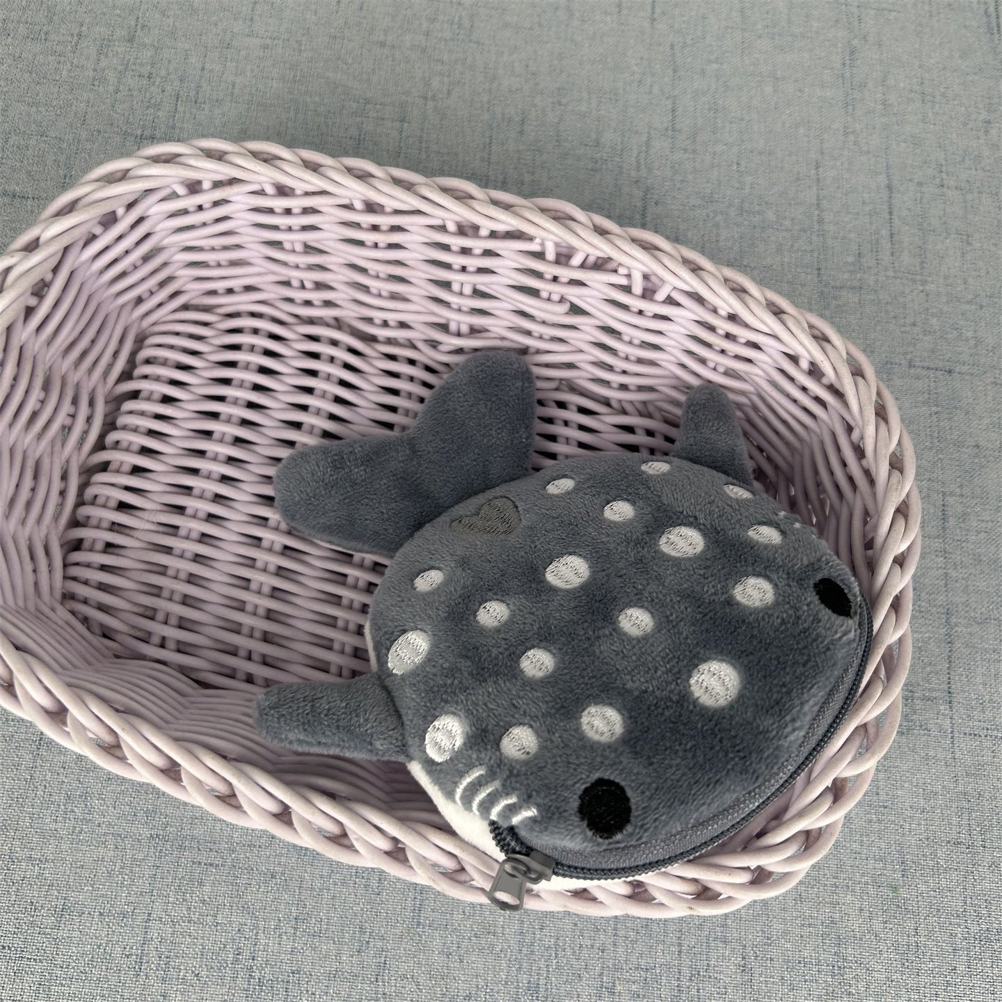Women's Wallet Cute Plush Loving Heart Shark Coin Purse Children's Daily Storage Hair Ring Hairpin Carry Bag