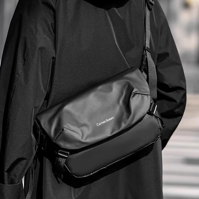 Single Shoulder Bag Men's Casual Large Capacity Multi-Functional Riding Crossbody Backpack Trendy Portable Small Square Bag