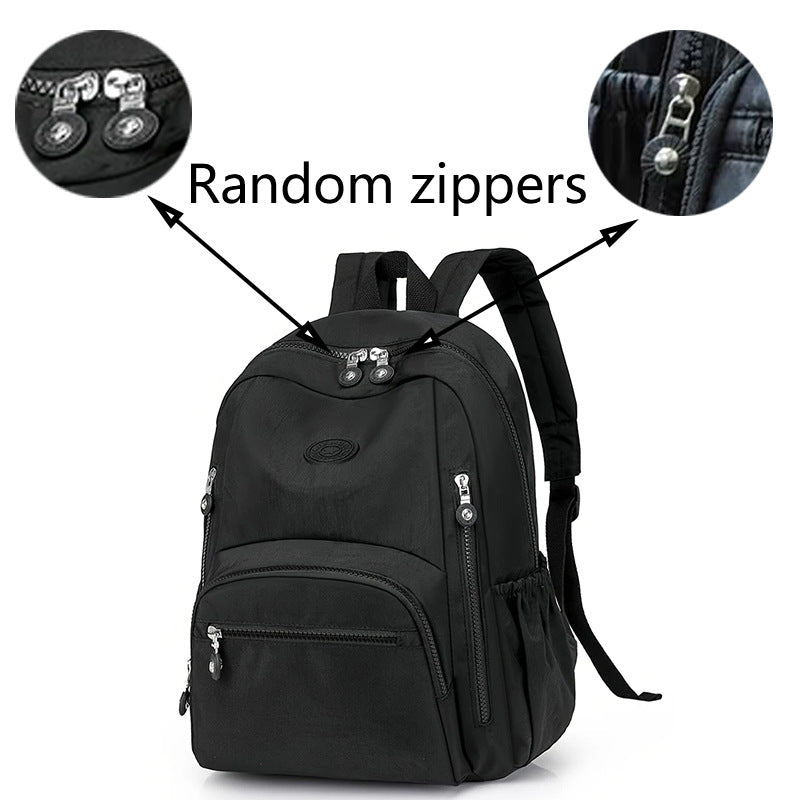 Simple Large Capacity Schoolbag Men's Lightweight Leisure Travel Multi-Pocket Backpack