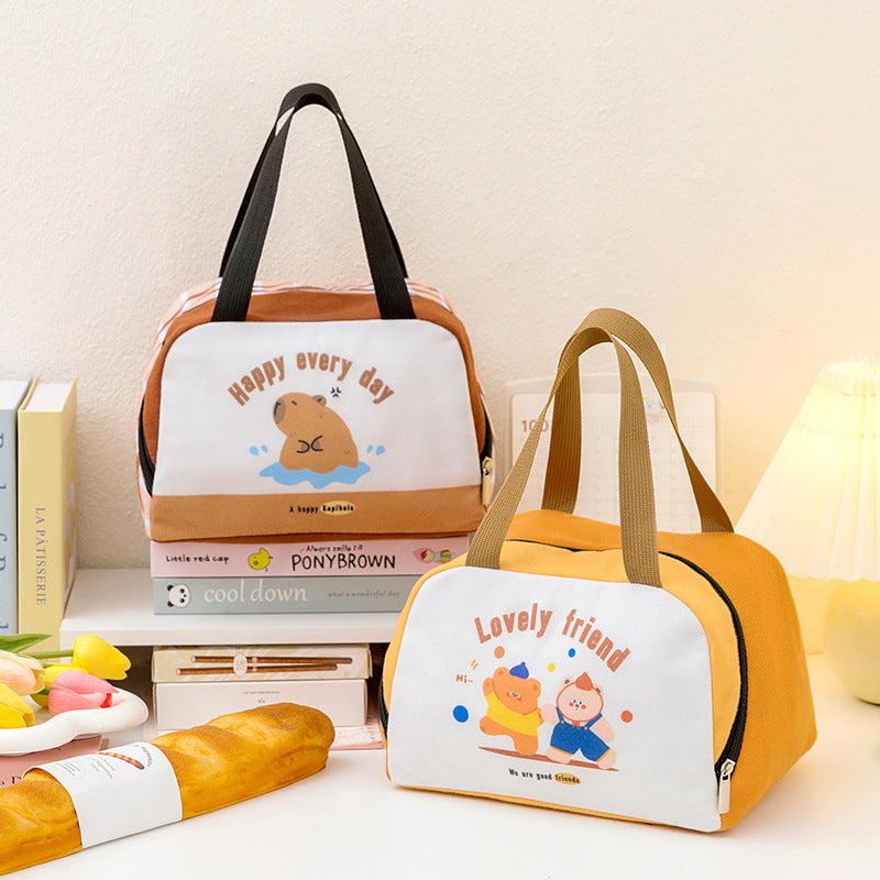 New Cute Heat Preservation Lunch Box Bag Student Office Worker Lunch Box Bag Thick Aluminum Foil Handbag