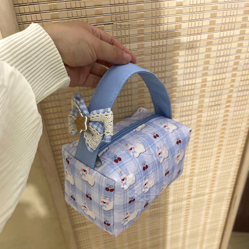 New Cute Portable Ladies Portable Toiletry Bag Cosmetic Bag Multi-Functional Large Capacity Travel Buggy Bag Fashion Ins Style Design