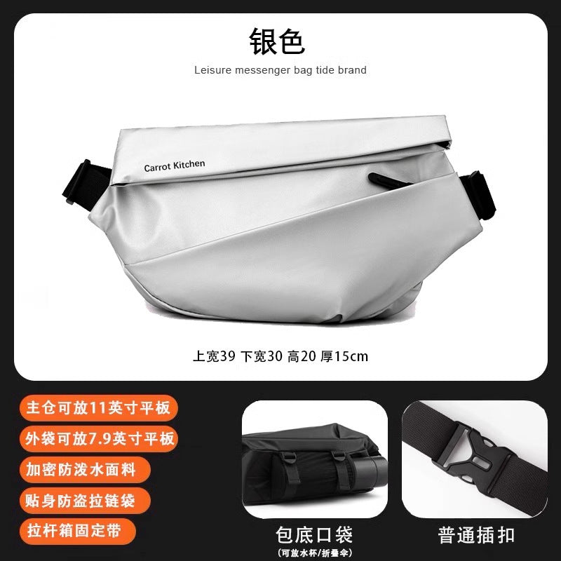 Men's Messenger Bag Commuter Bag Chest Bag Men's Messenger Bag Cycling Bag Motorcycle Backpack Sports Boys Shoulder Bag Fashion