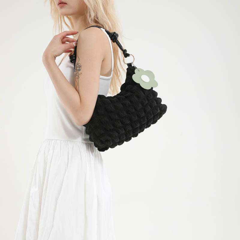 Underarm Bag Female Summer New Fashion Bubble One-Shoulder Versatile Lady Style Dumpling Bag