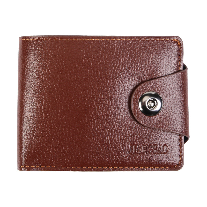 Stylish Men's Business Wallet with Magnetic Clasp and Multiple Card Slots for Everyday Use
