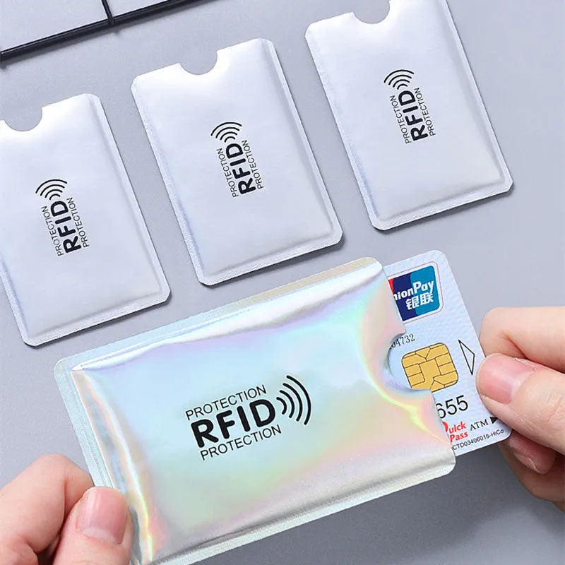 RFID Blocking Card Sleeve for Bank Cards and ID Protection, Anti-Theft and Anti-Scanning with Secure Shielding