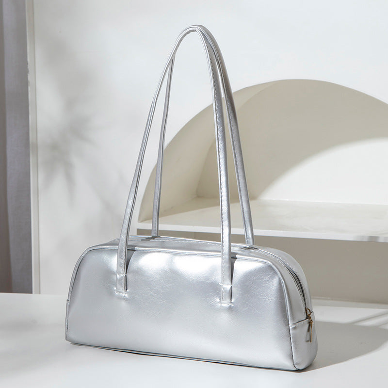 New Simple Large Capacity Boston Women's Fashion Underarm Shoulder Bag Urban Simple Style Trendy Design