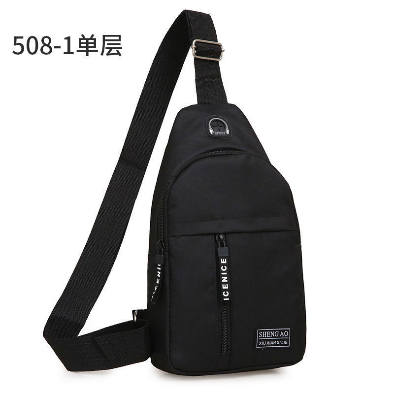 Stylish Men's Crossbody Bag with USB Charging Port, Fashionable Streetwear Design for Daily Use