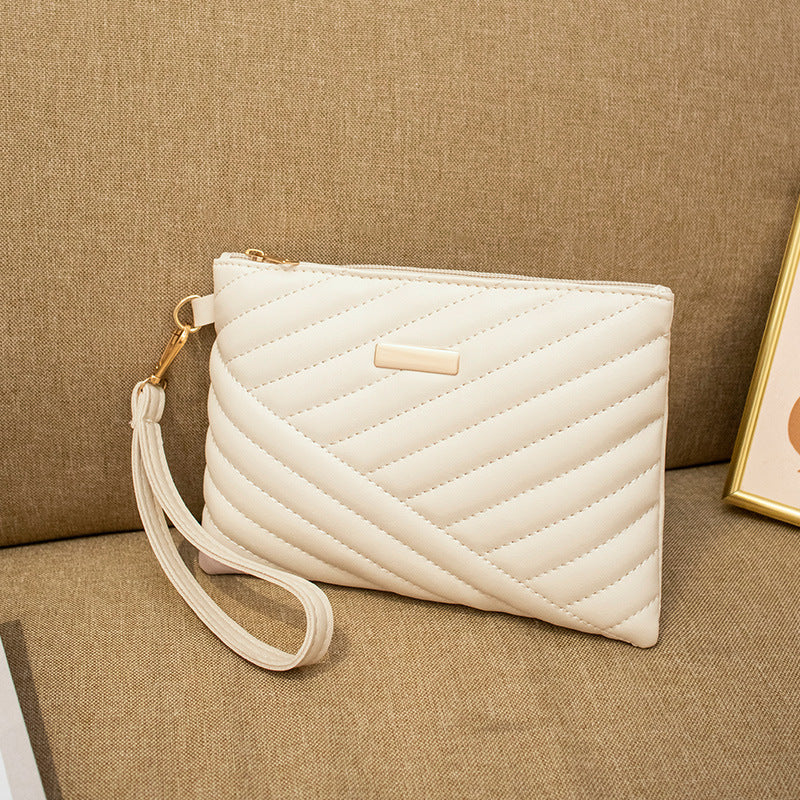 Embroidered Phone Bag for Women Large Capacity New Fashion All-Match Rhombus Clutch