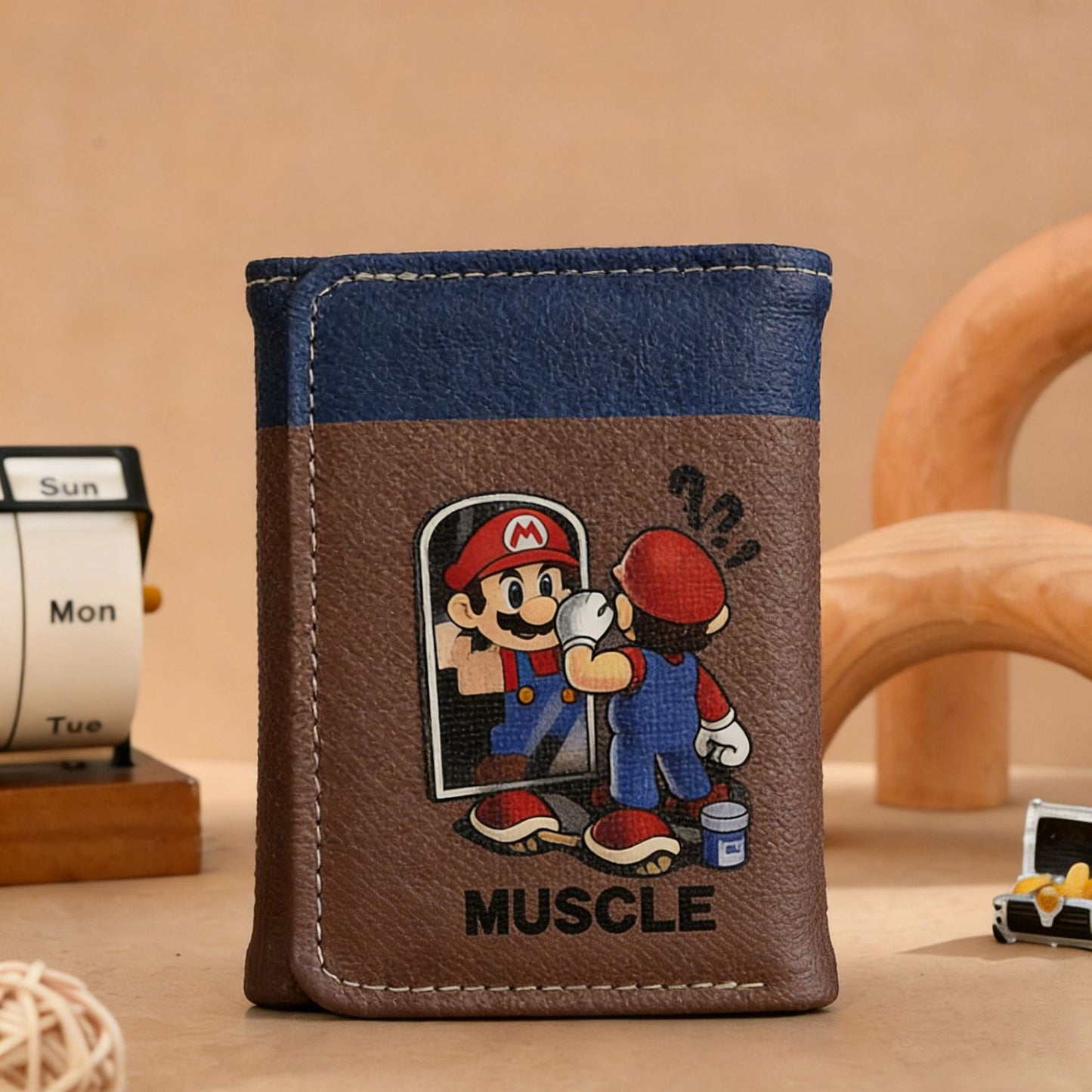 Women's Mario Wallet Cartoon Game Character Tri Fold Card Holder Lightweight Breathable Waterproof Fashion Design