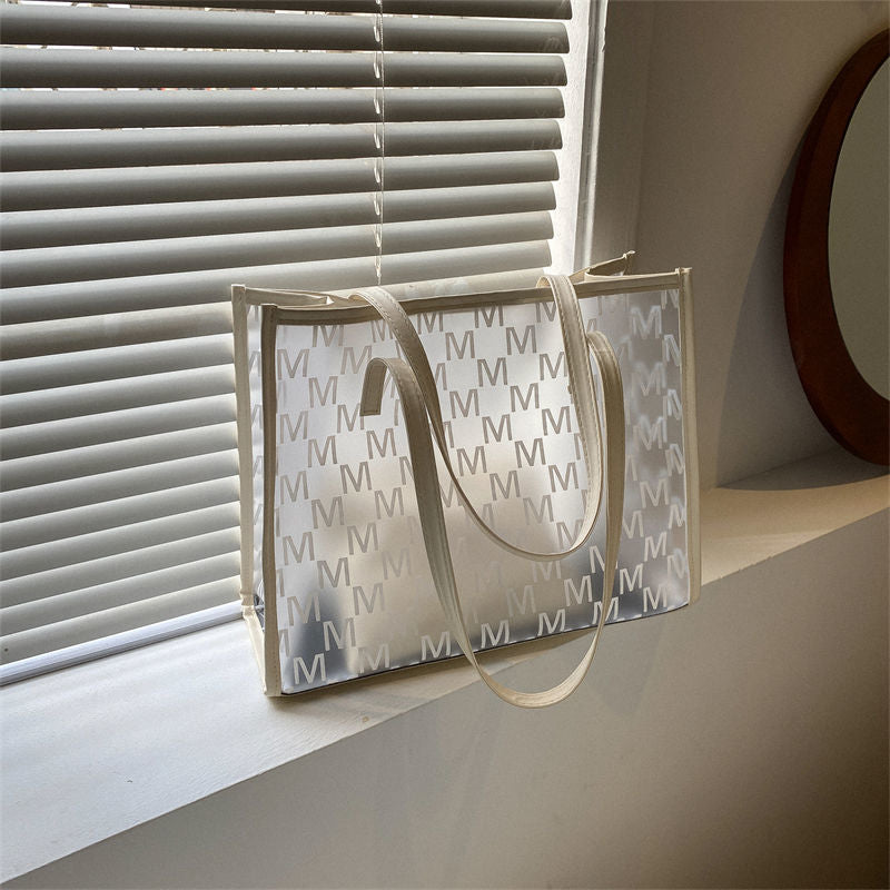 Large Capacity Transparent Bag for Women Summer New Trendy All-Matching Western Style Fashion Shoulder Bag