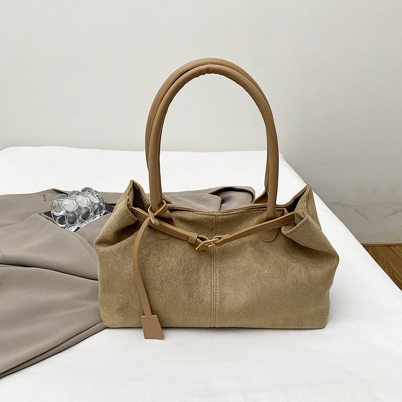 Underarm Bag Women's Fashion New Fashionable Retro Frosted Large Capacity Commuter Shoulder Big Handbag