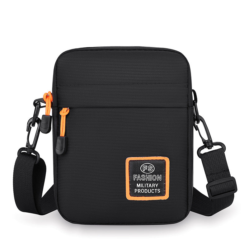 Stylish Men's Crossbody Bag for Outdoor Activities, Durable Nylon Mini Shoulder Bag with Adjustable Strap and Fashionable Stitching Design