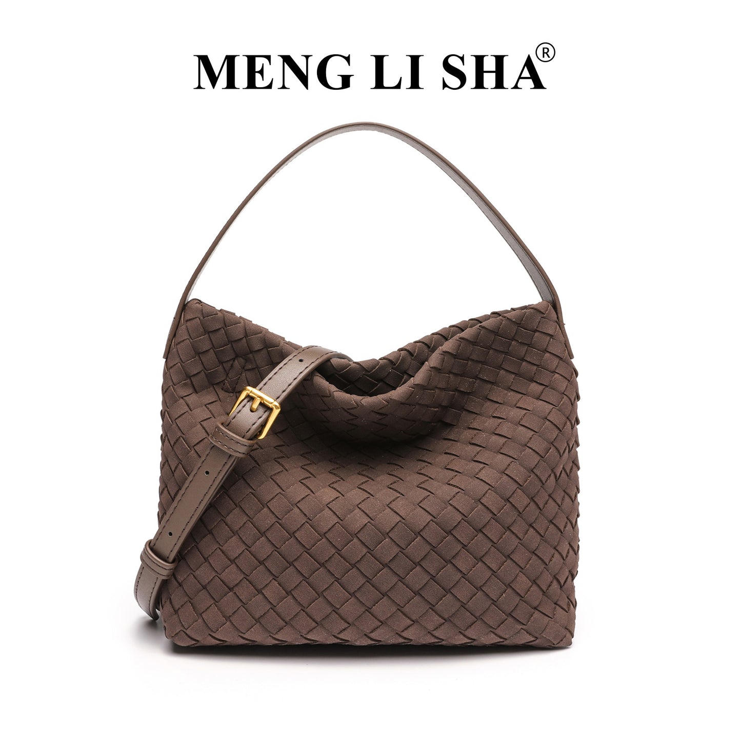 Women's Bag New High-Grade Bucket Woven Bag Commuter's All-Matching European and American Fashion Shoulder Crossbody Tote Bag