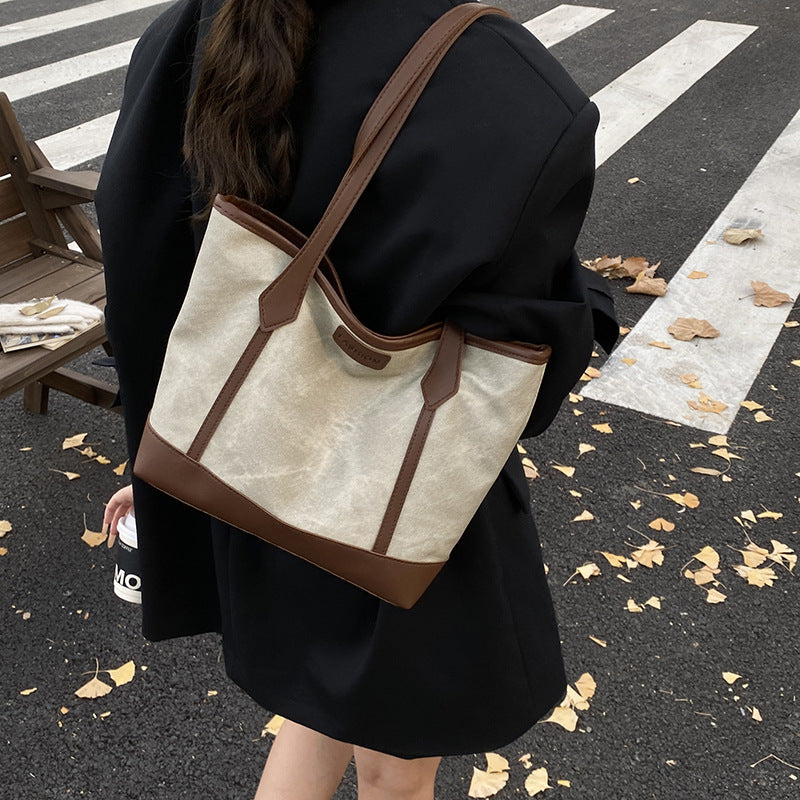 New Good-looking Commuter Bag Women's Western Style Shoulder Bag Fashion Casual Large Capacity Tote Bag