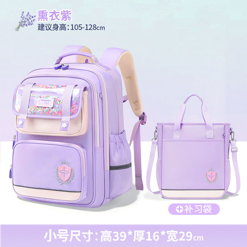 2026 New Kids Backpack for Grades 1-6, Lightweight & Ergonomic Design with Large Capacity, Breathable and Waterproof Oxford Fabric, British Style School Bag with Pencil Case and Study Bag Set