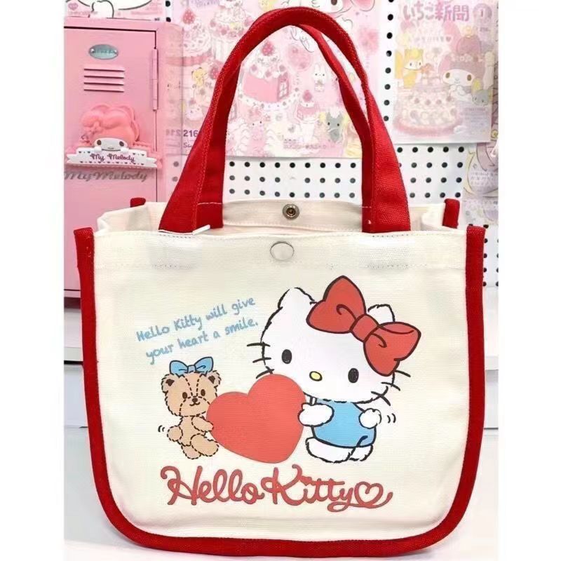 Women's Shoulder Bag Cute Hello Kitty Canvas Handbag