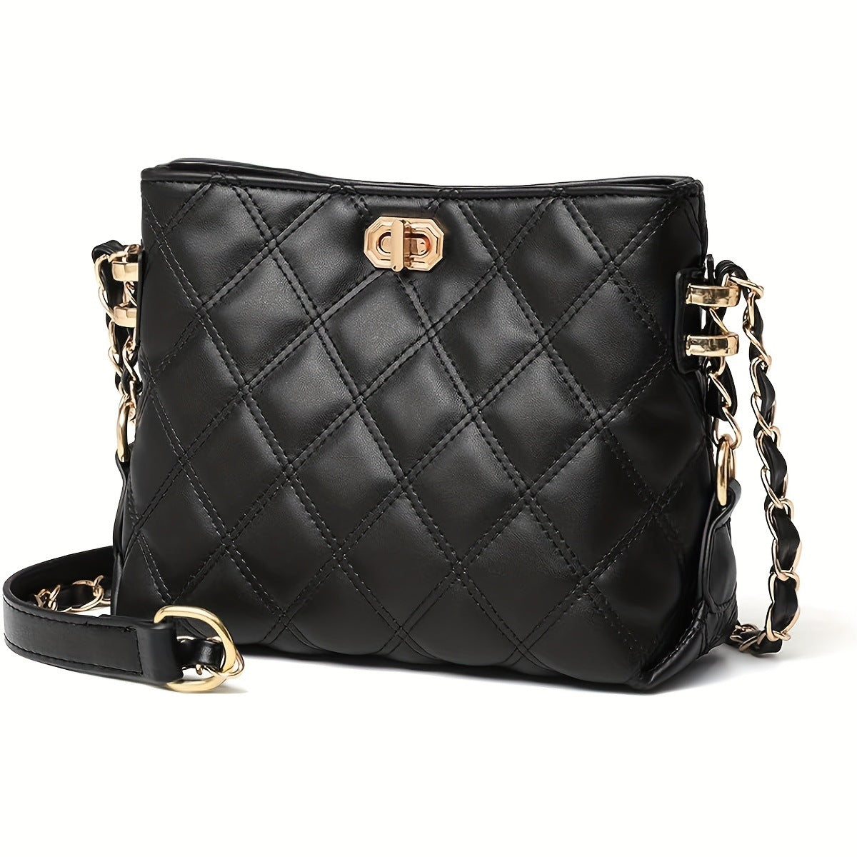 2025 New Fashion Women's Quilted Chain Shoulder Bag with Phone Pocket, Trendy Daily Crossbody Design