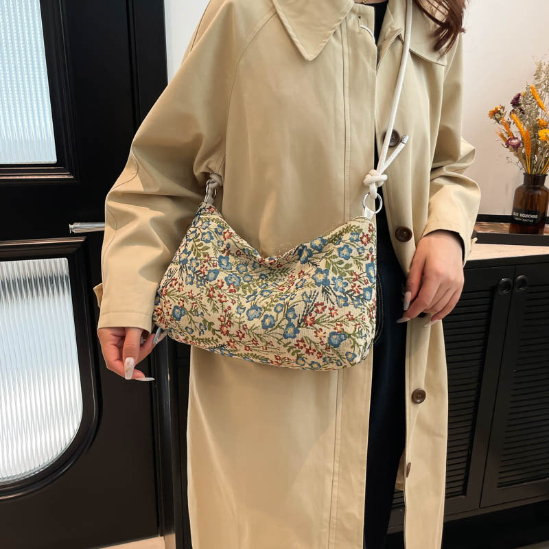 Underarm Bag Women's Large Capacity Western Style Commuter New Textured One-Shoulder Bag