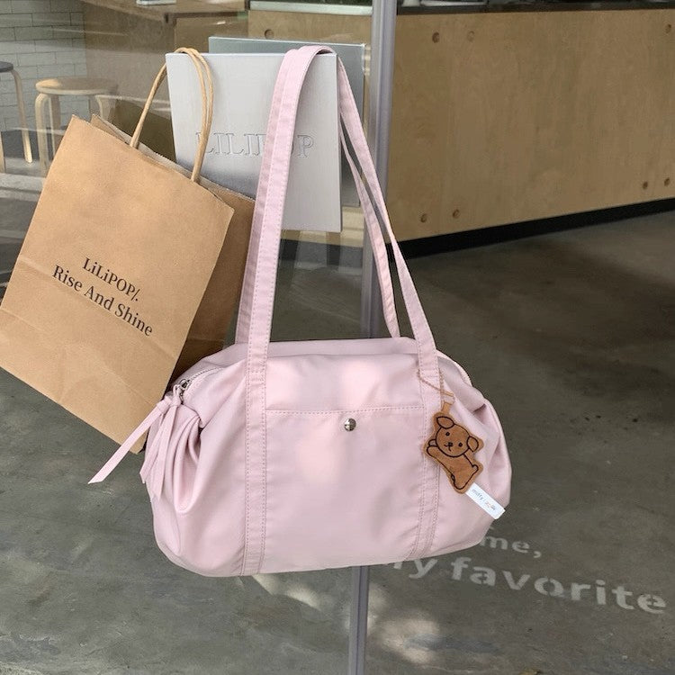 Lightweight Nylon Ballet Yoga Bag with Large Capacity, Perfect for Daily Commute and Travel, Korean Style Shoulder Tote