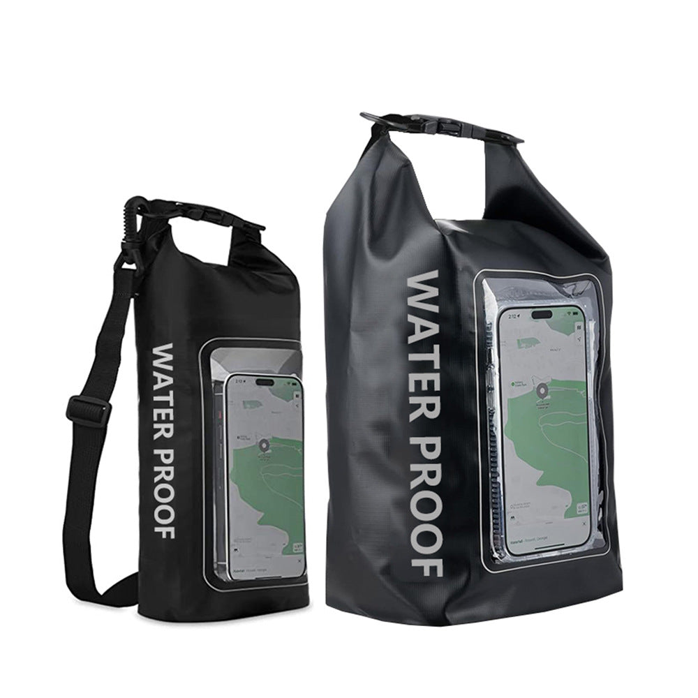 2L Waterproof Crossbody Bag with Touchscreen Phone Pocket for Outdoor Swimming and Hiking