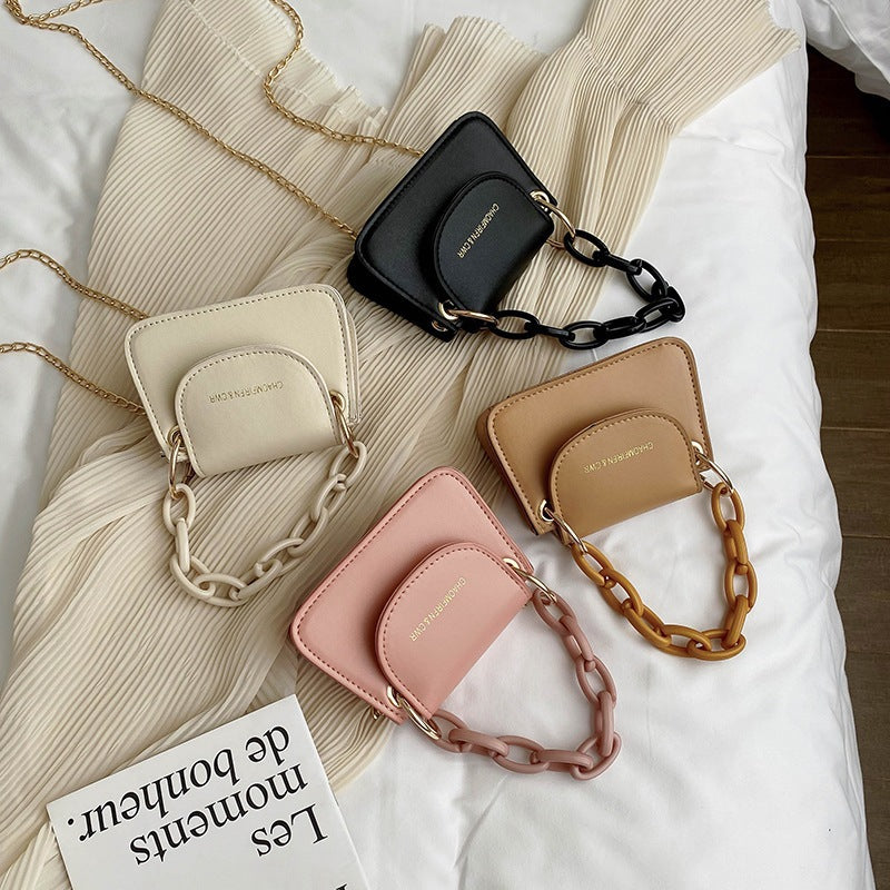 Women's Bag New Fashion Korean Style Chain Mini Lipstick Pack Shoulder Crossbody Portable Small Square Bag