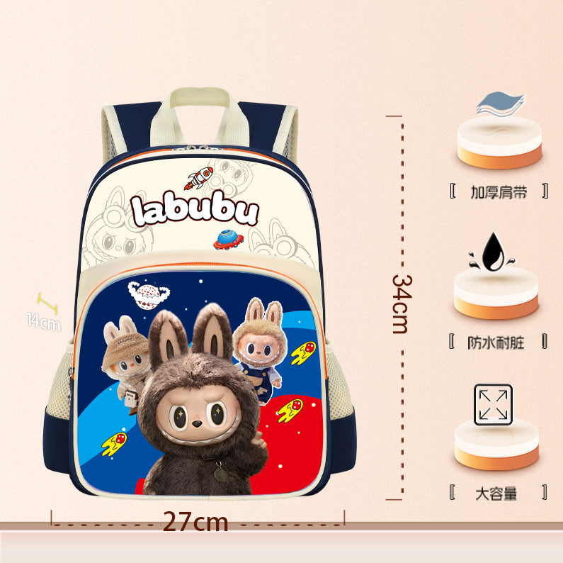 Cute Cartoon Stitch Kids Backpack for Kindergarten and School, Breathable and Waterproof Design with Thick Shoulder Straps