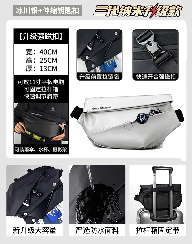 Men's Messenger Bag Commuter Bag Chest Bag Men's Messenger Bag Cycling Bag Motorcycle Backpack Sports Boys Shoulder Bag Fashion