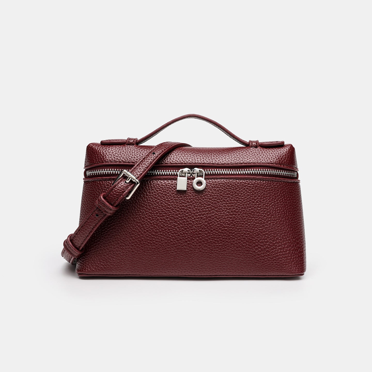 Lunch Box Bag PU Leather Women's Simple All-Match Shoulder Crossbody Box Bag Niche Temperament Women's Bag