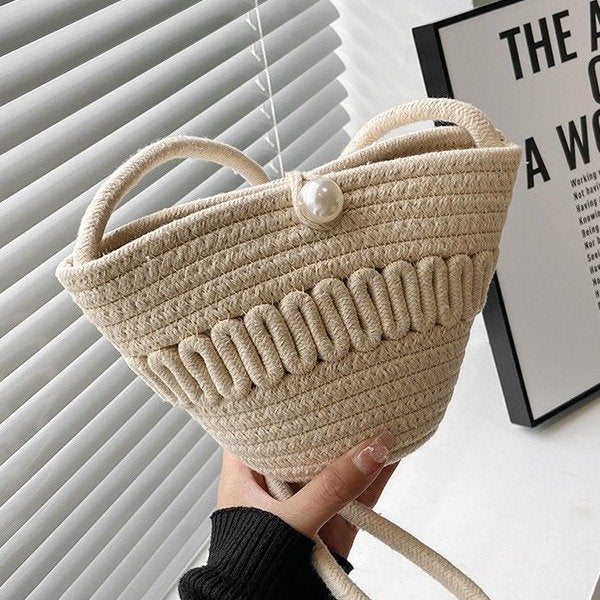 Summer New Woven Bag Women's Fashion All-Match Portable Crossbody Shoulder Bag