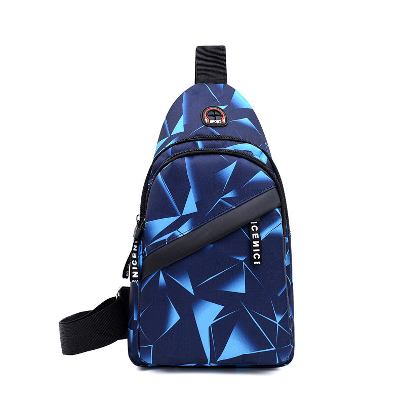 Chest Bag for Men and Women Lightweight Crossbody Bag with Earphone Hole Suitable for Outdoor Travel Daily Use