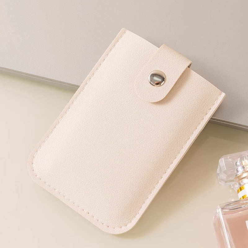 Stylish Leather Card Holder with Multi-Slot Design, Anti-Magnetic Protection and Convenient Pull-Out Feature for ID, Bank Cards and More