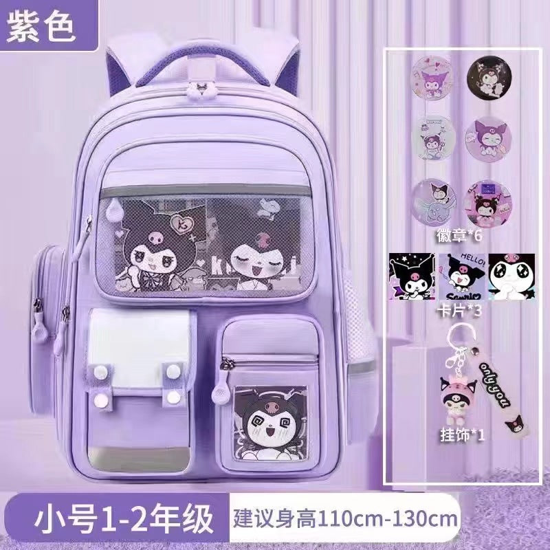 Cartoon Children's Schoolbag Burden-Reducing Spine Protection Large Capacity Breathable Waterproof