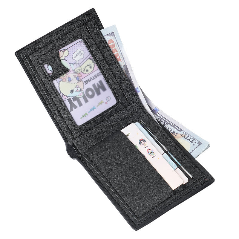 New Men's Wallet Short Multiple Card Slots Fashion Leisure Wallet Thin