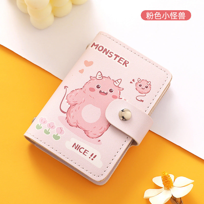 New Cartoon Cute Card Holder Large Capacity Multiple Card Slots Mini Small Cute Lady Anti-Degaussing Certificate Holder