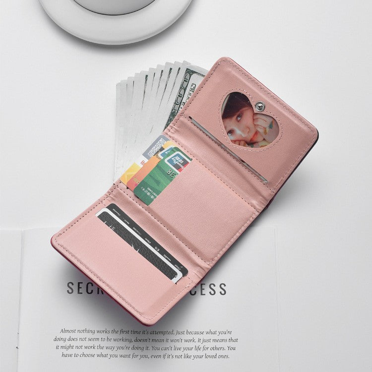 Wallet Female Cute Japanese Style Short Cartoon Fresh Girl Heart Folding Children Princess Hello Kitty Coin Purse