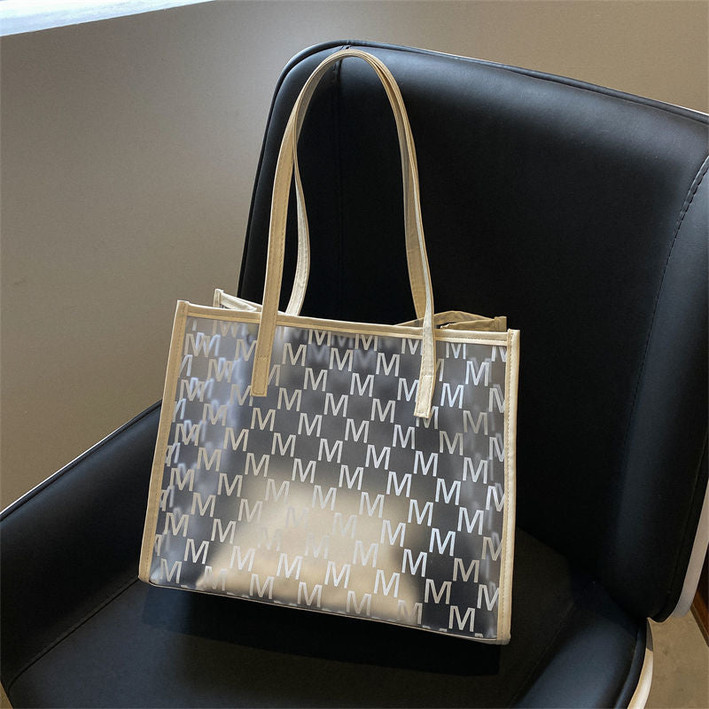 Large Capacity Transparent Bag for Women Summer New Trendy All-Matching Western Style Fashion Shoulder Bag
