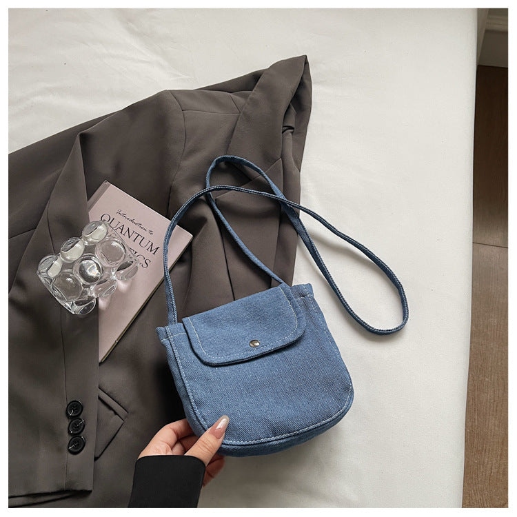 Denim Bag Women's New Fashion All-Match Shoulder Bag Super Popular Commuter Crossbody Bag