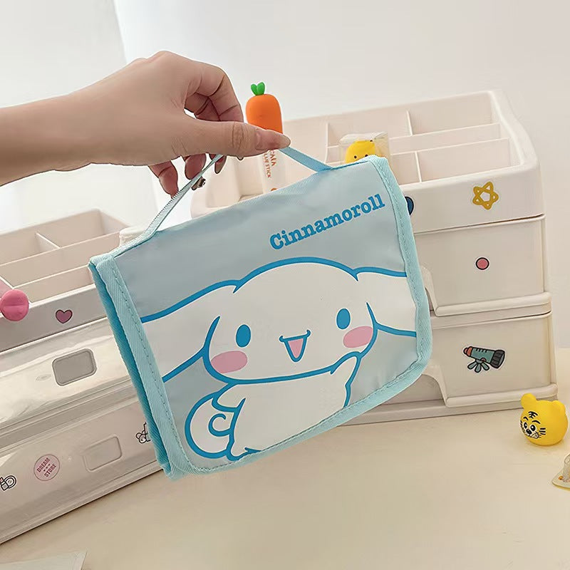 Hello Kitty Women's Storage Bag Large Capacity Pencil Case Cartoon Cute Canvas Portable Storage Bag Student Travel Portable Stationery Case
